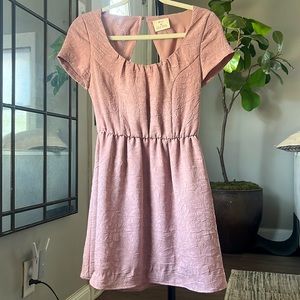 Women’s Short Sleeve Dusty Pink Dress (XS)
